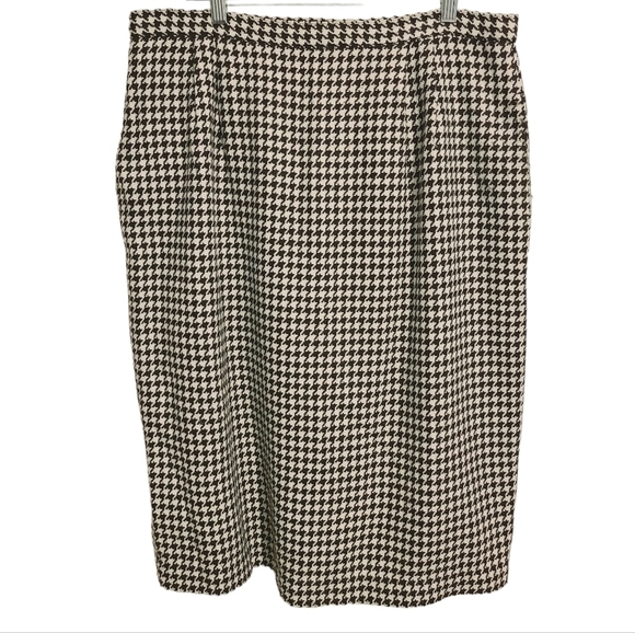 Unbranded | Women's Vintage Houndstooth Printed Pencil Skirt (Size 18) - Picture 1 of 11